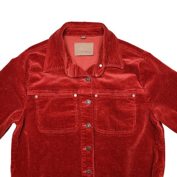 Judy Blue Corduroy Jacket Womens L Boho Western Tasseled Cowgirl ButtonUp Hippie - Picture 2 of 14